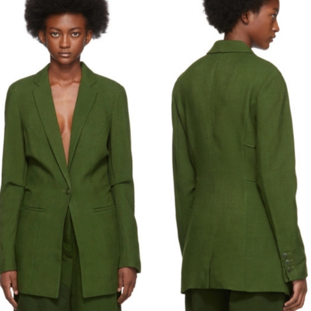 Jacquemus La Collectionneuse bergamo green blazer jacket
